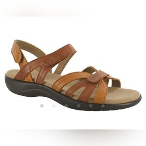 SAS Pier Sepia Women's Tan Strappy Sandals 8N MSRP $175